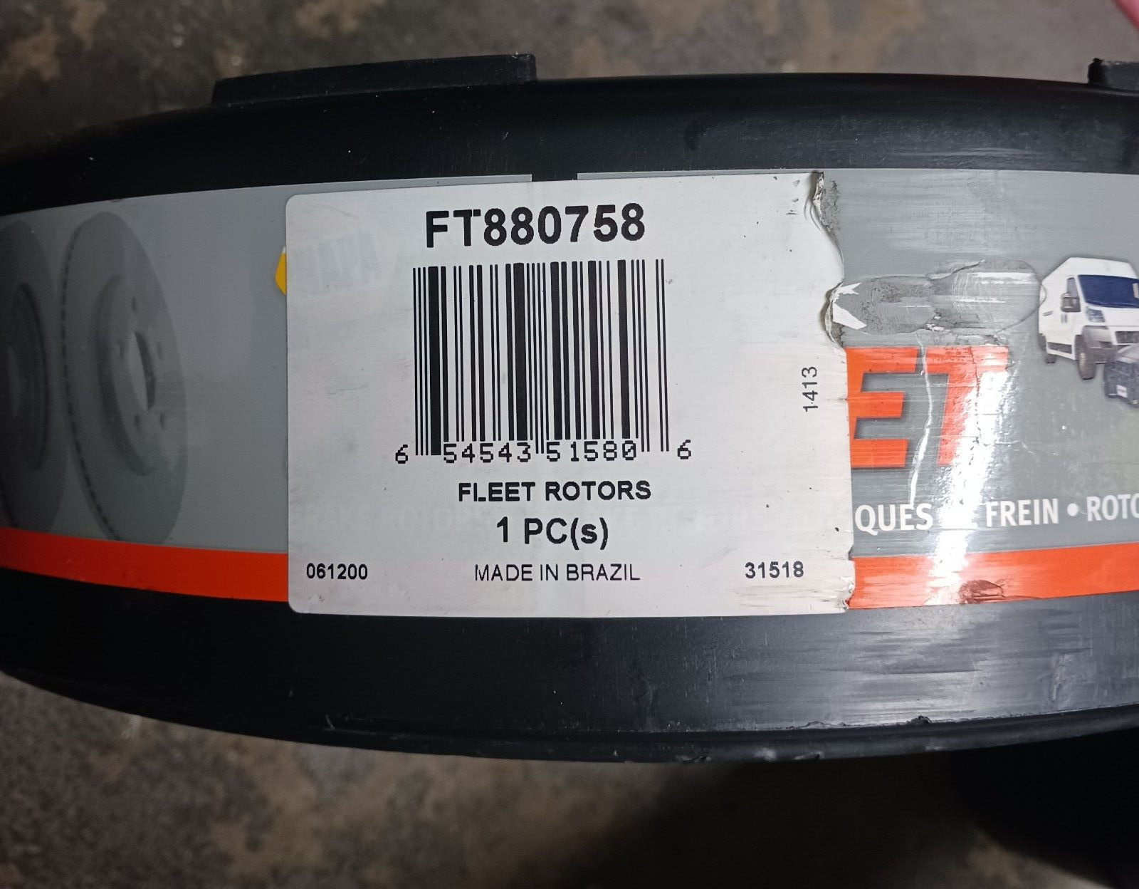 Napa Fleet FT880758 Disc Brake Rotors