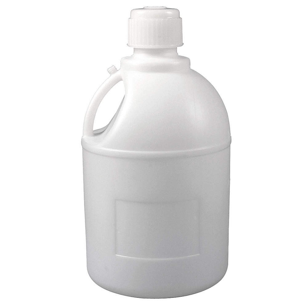 GRAINGER APPROVED Carboy,20 L,498 mm H,White 46C780