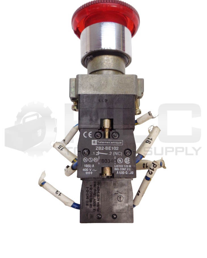 SCHNEIDER XB2BN41** / Z..-BW06 / (3) ZB2-BE102 RED PUSH-PULL BUTTON