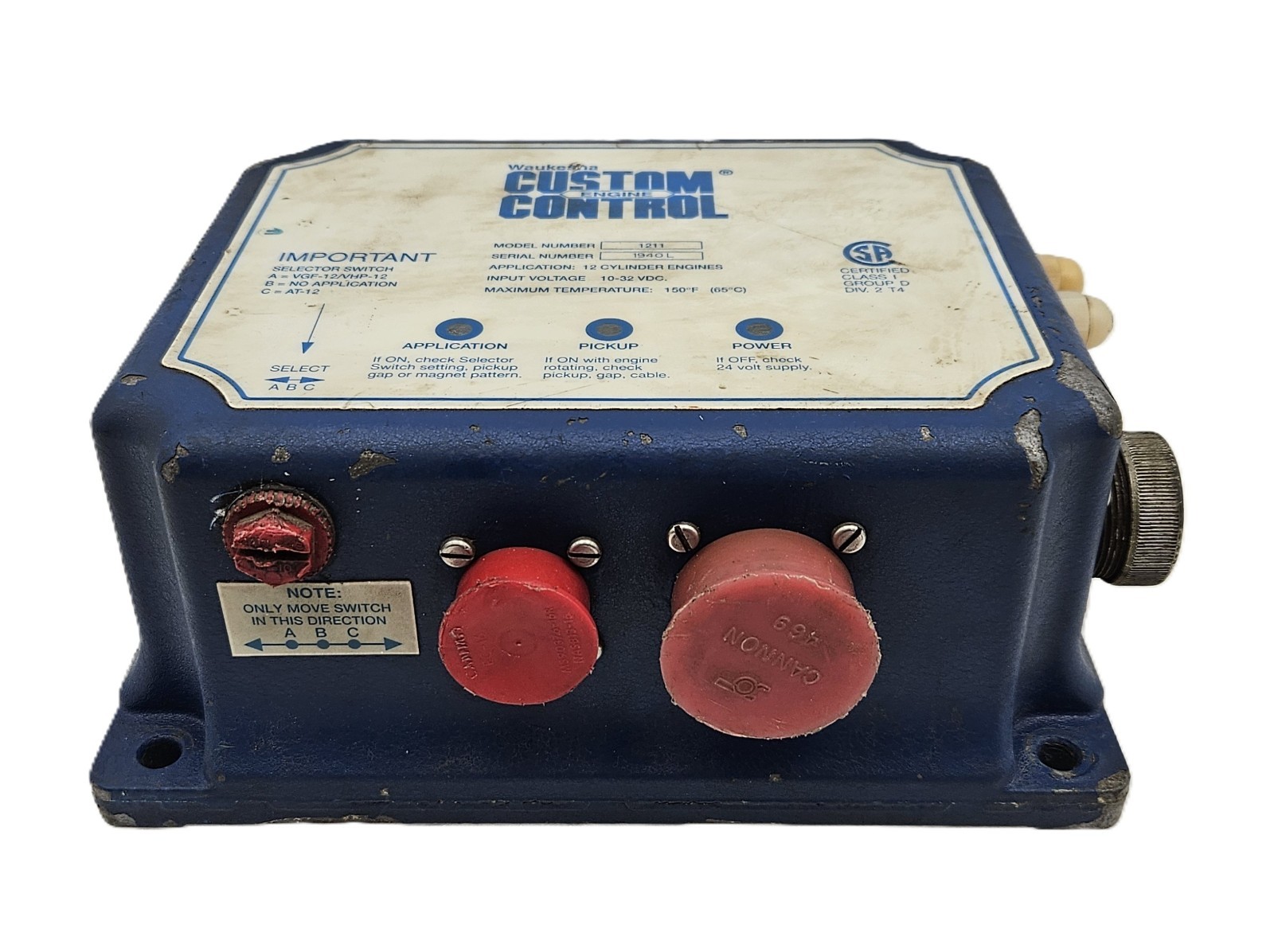 WAUKESHA CUSTOM ENGINE CONTROL 1211 12CYLINDER ENGINES 740609 [FAST SHIPPING]