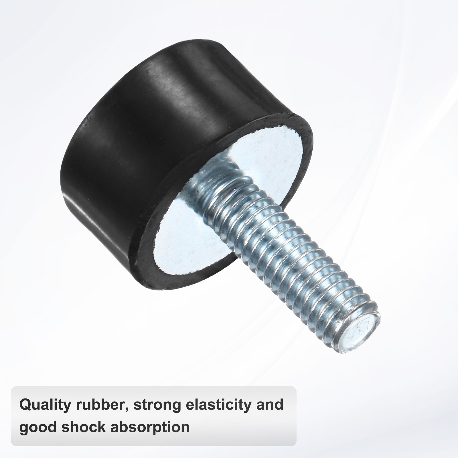 8-Pack Rubber Mounts with M6 x 18mm Studs Male/Female D20mmxH10mm