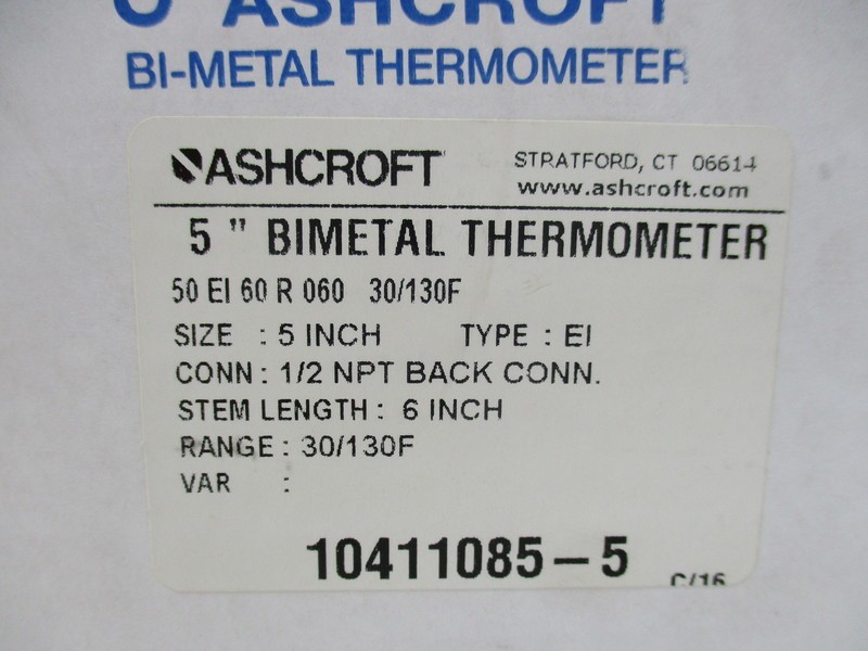 ASHCROFT 50-EI-60-R-060-30/130F NSMP