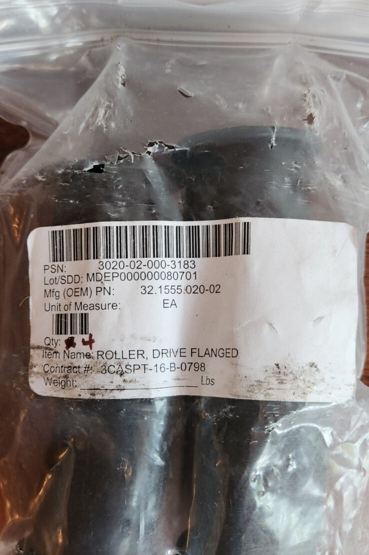 4 Piece Drive Flanged Rollers 2-3/8” X 2″ 3020-02-000-3183 NEW