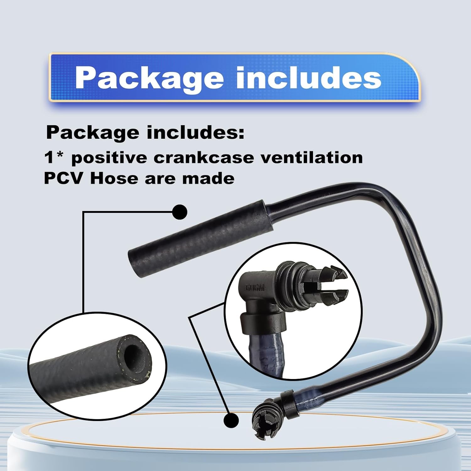 PCV Valve Hose Assembly, Positive Crankcase Ventilation (PCV) Hose Compatible wi
