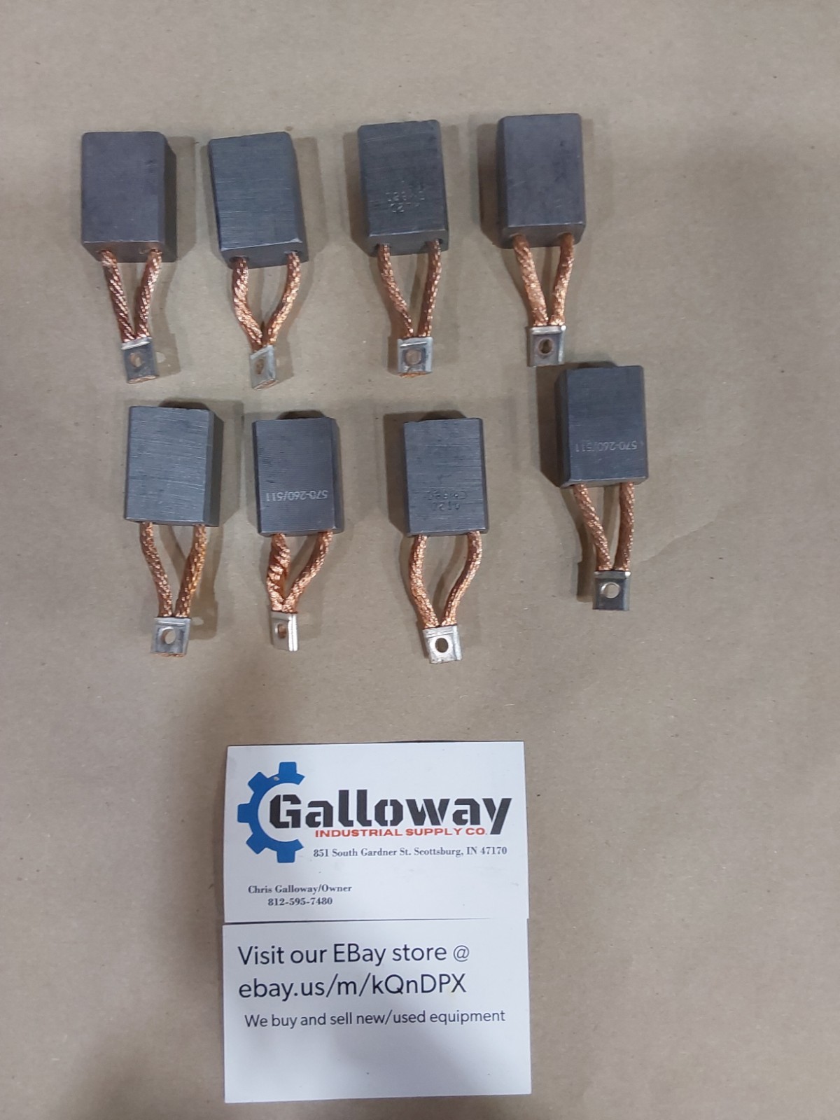 Raymond 570-260/511 Motor Brush Set 8pc Lot