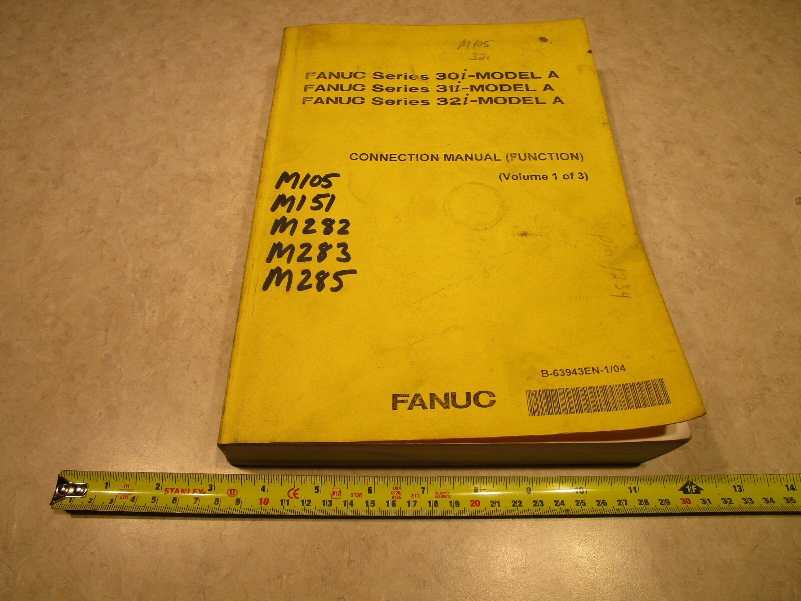 Fanuc B-63943EN-1/04, 30i, 31i, 32i CONNECTION MANUEL 1 OF 3 (FUNCTION), C0285
