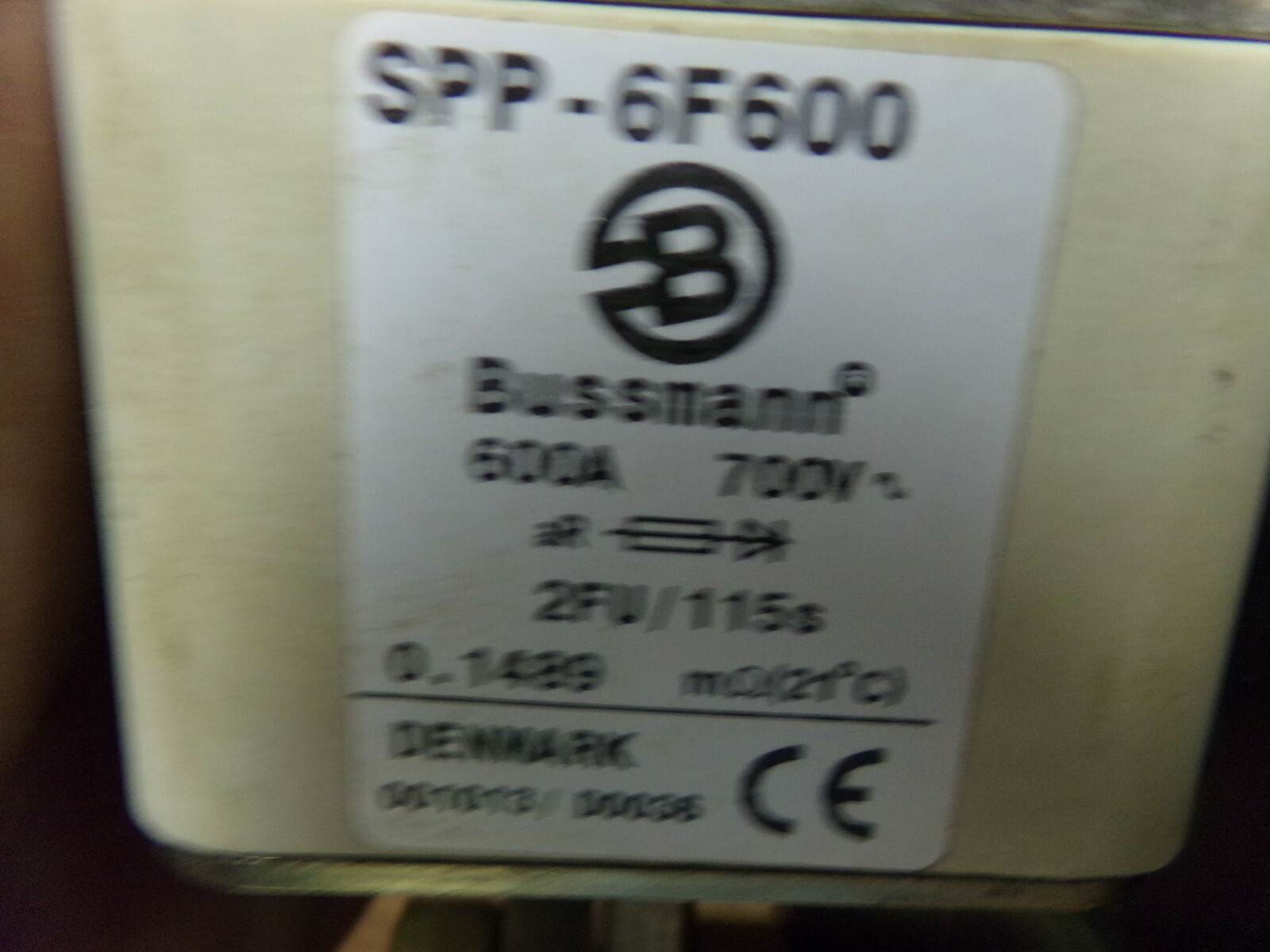 Buss SPP-6F600 Bussman 3580 600A 700V Lug Assembly *FREE SHIPPING*