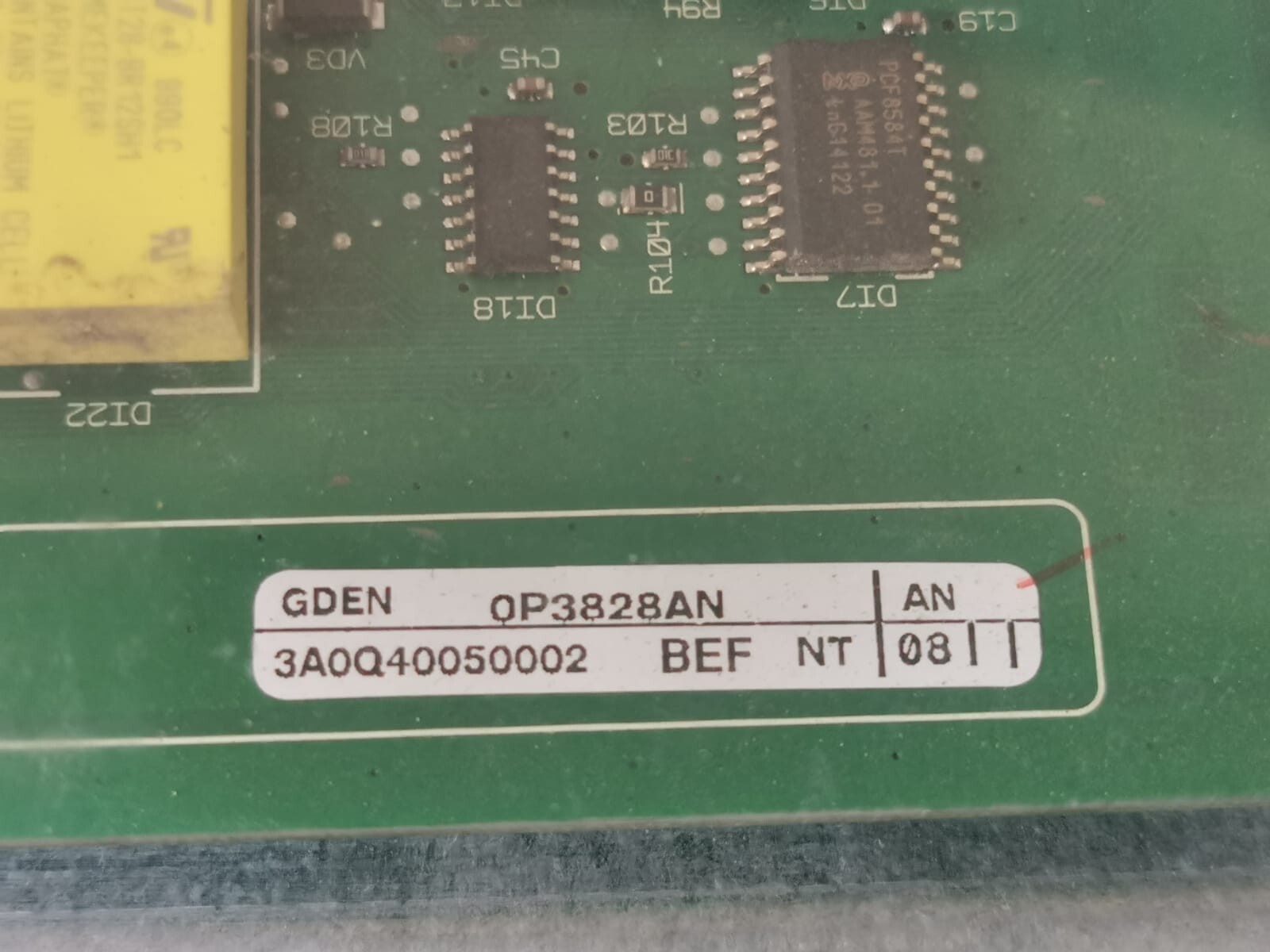 GDEN MGE 34001180XD-1AA PCB Board With Display