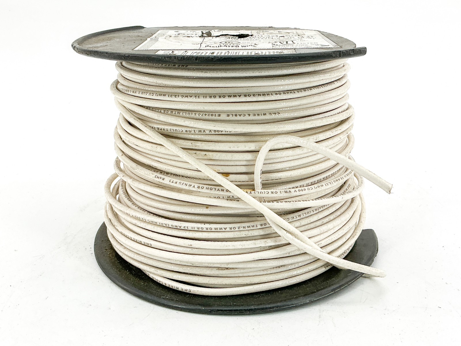 CME E102470 12AWG Stranded THHN OR THWN-2 OR MTW White 300+ft 7.11LB