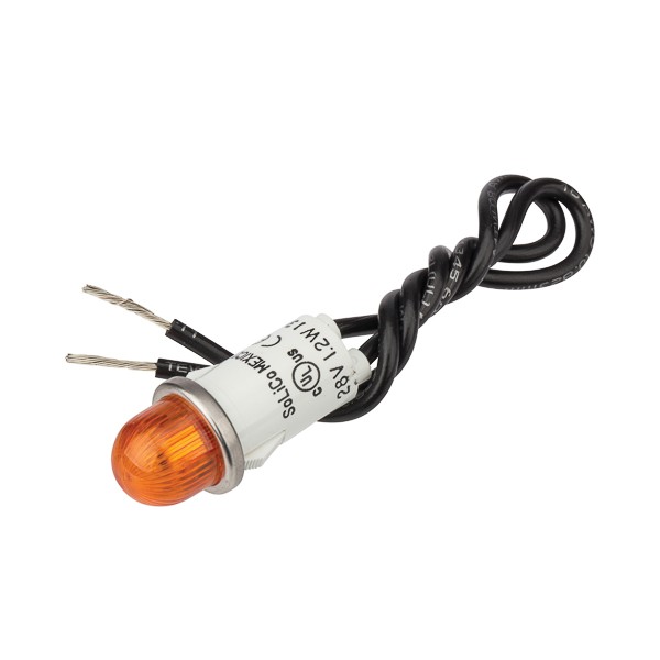 NSI 79902LW 28V Indicator Light Snap Mount, 1/2″ OD, Plastic