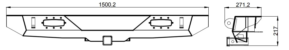 Garvee Rear Bumper Compatible with Wrangler TJ 1997-2006 (2/4 Doors), Full Wi…