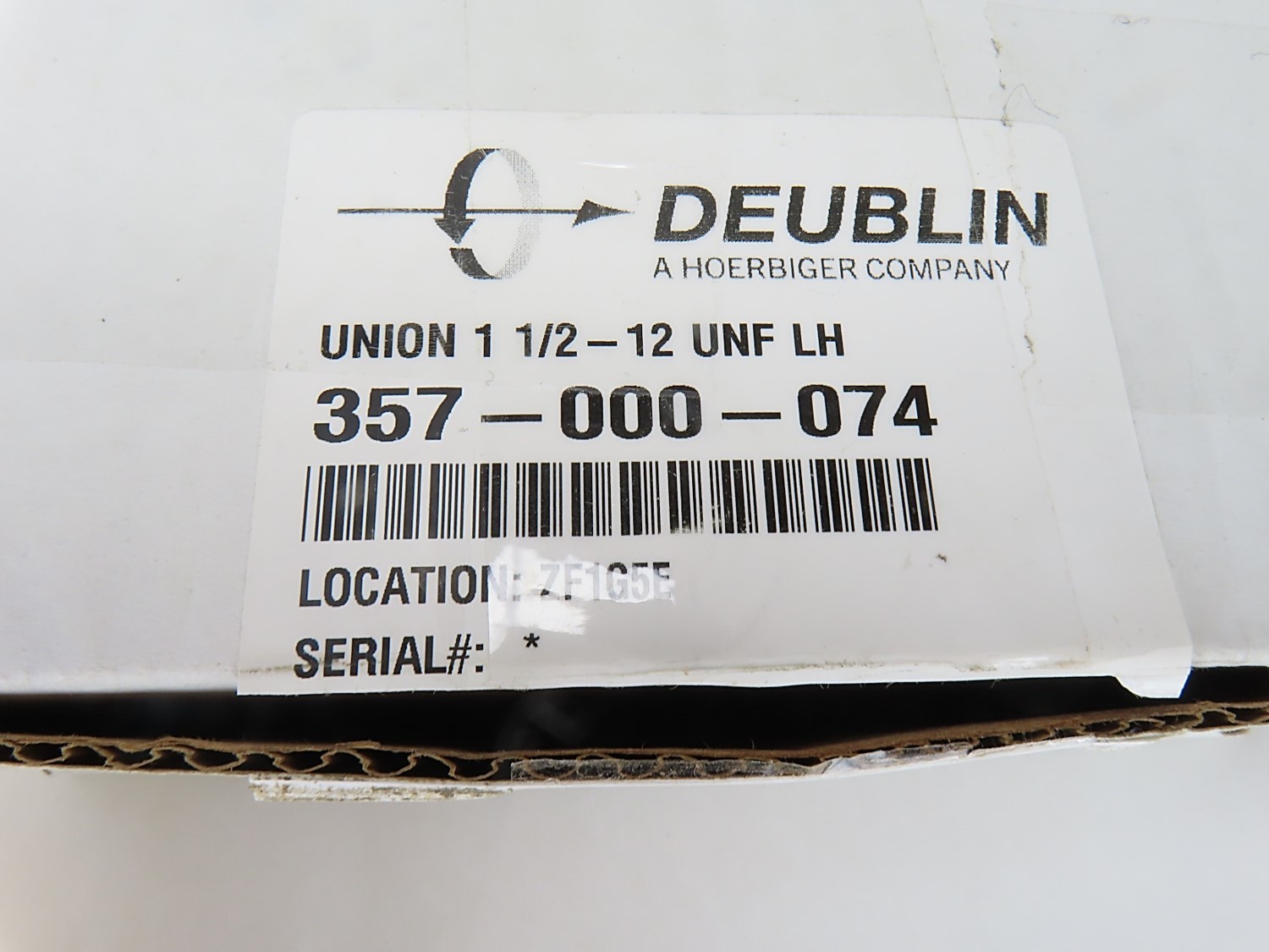 Deublin 357-000-074 Rotary Union 1-1/2″ UNF LH 1″ NPT NEW IN BOX