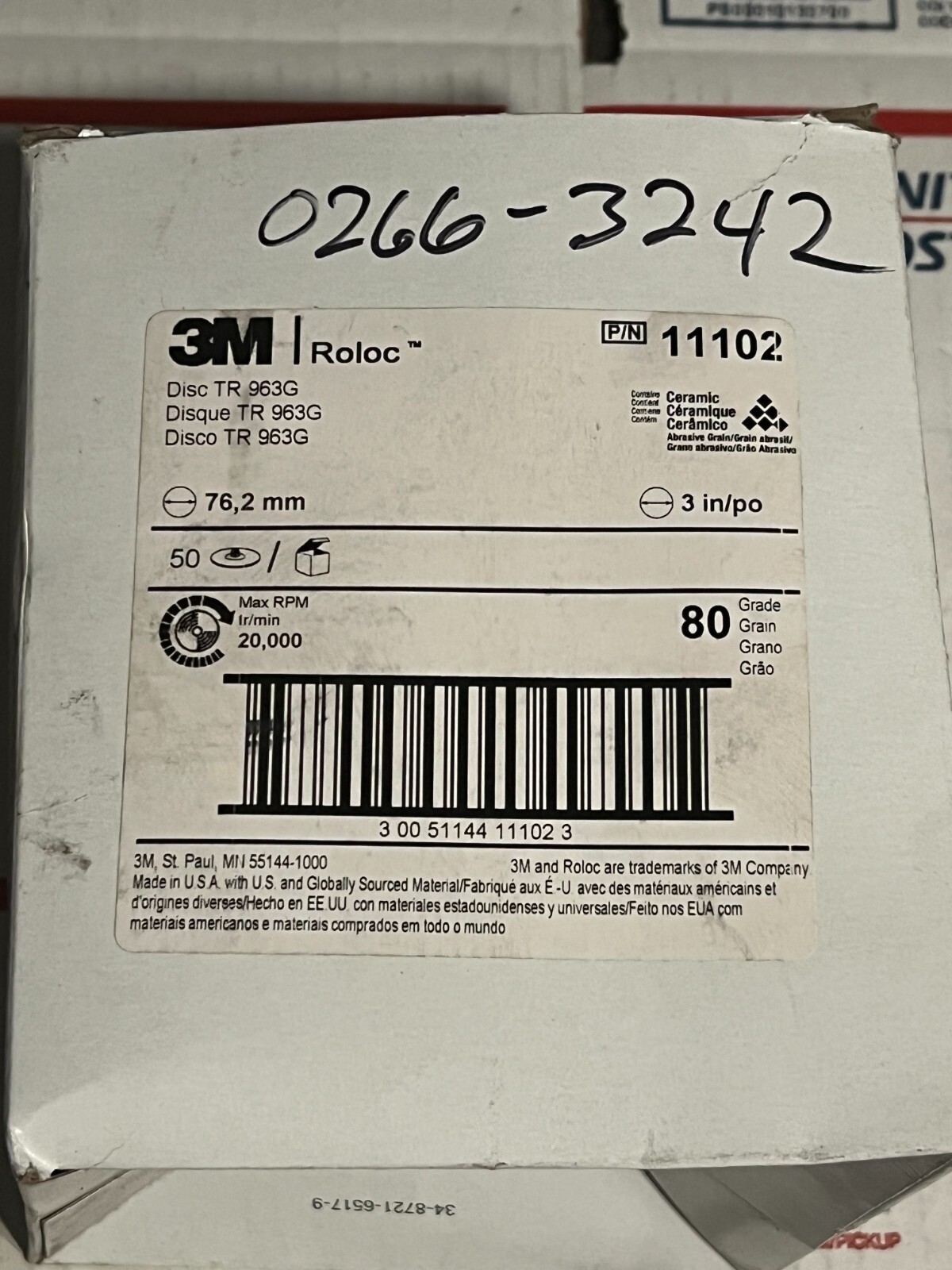 3m 11102 nos poor packaging 50pc 3″ 80g
