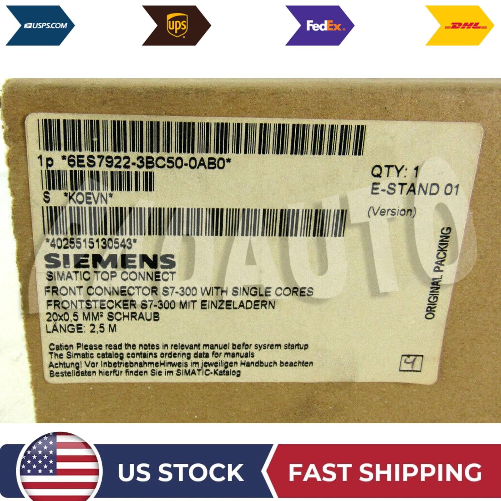 New Siemens Simatic S7 SITOP Connection 6ES7922-3BC50-0AB0 6ES79223BC500AB0