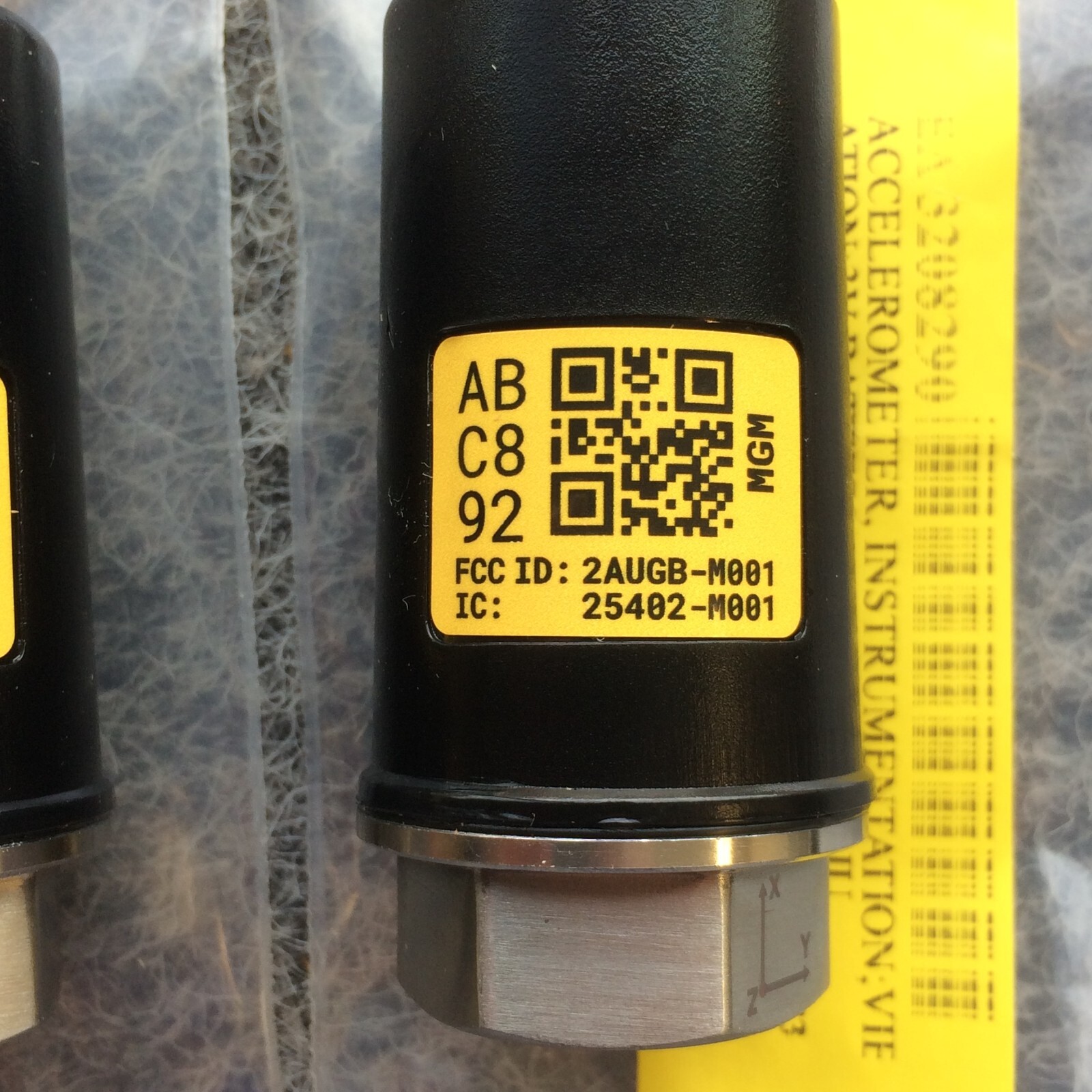 LOT OF 2 WAITES ACCELEROMETER INSTRUMENTATION 2AUGB-M001 25402-M001 SM1-1150