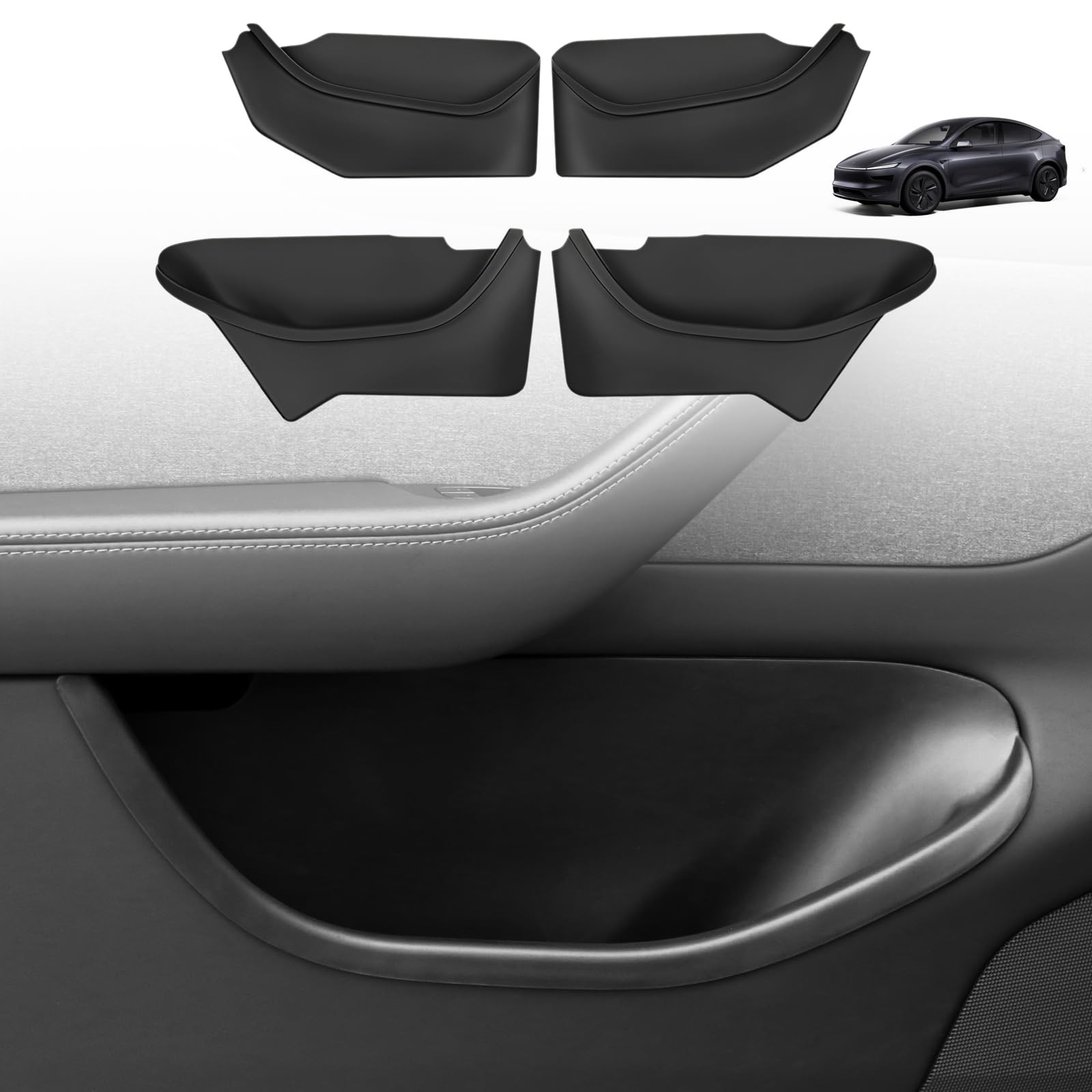 Door Side Organizer 4PCS Full-Cover for Tesla Model Y Juniper 2026, Custom Fi…
