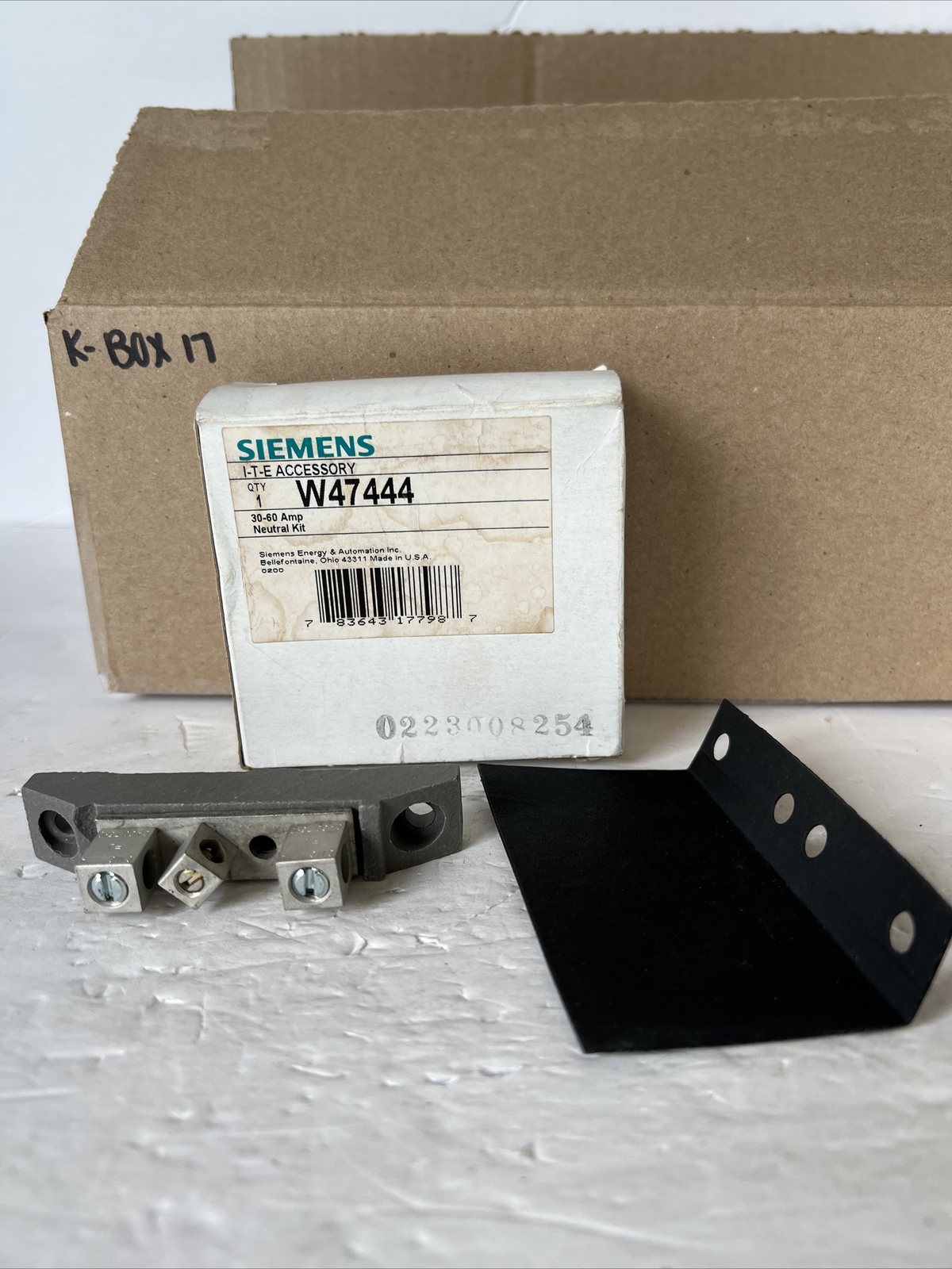 I-T-E / SIEMENS-ALLIS W-47444 NEUTRAL KIT for 30A VACU-BREAK SWITCH,