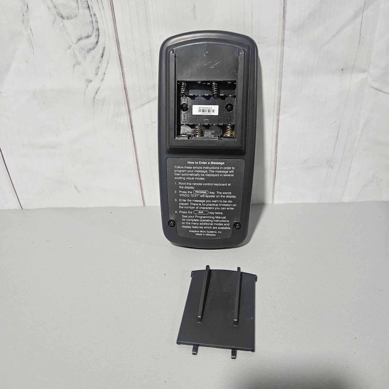 Adaptive Micro Systems 10721112CLF LED Sign Remote Control Keyboard