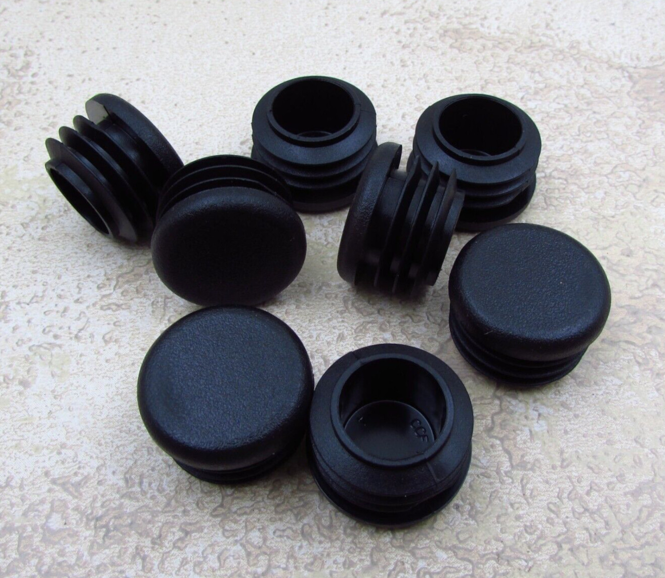 QTY 8 Plastic 7/8″ Inch OD, 14-20 Gauge Round Tube End Cap Insert Plug Glide