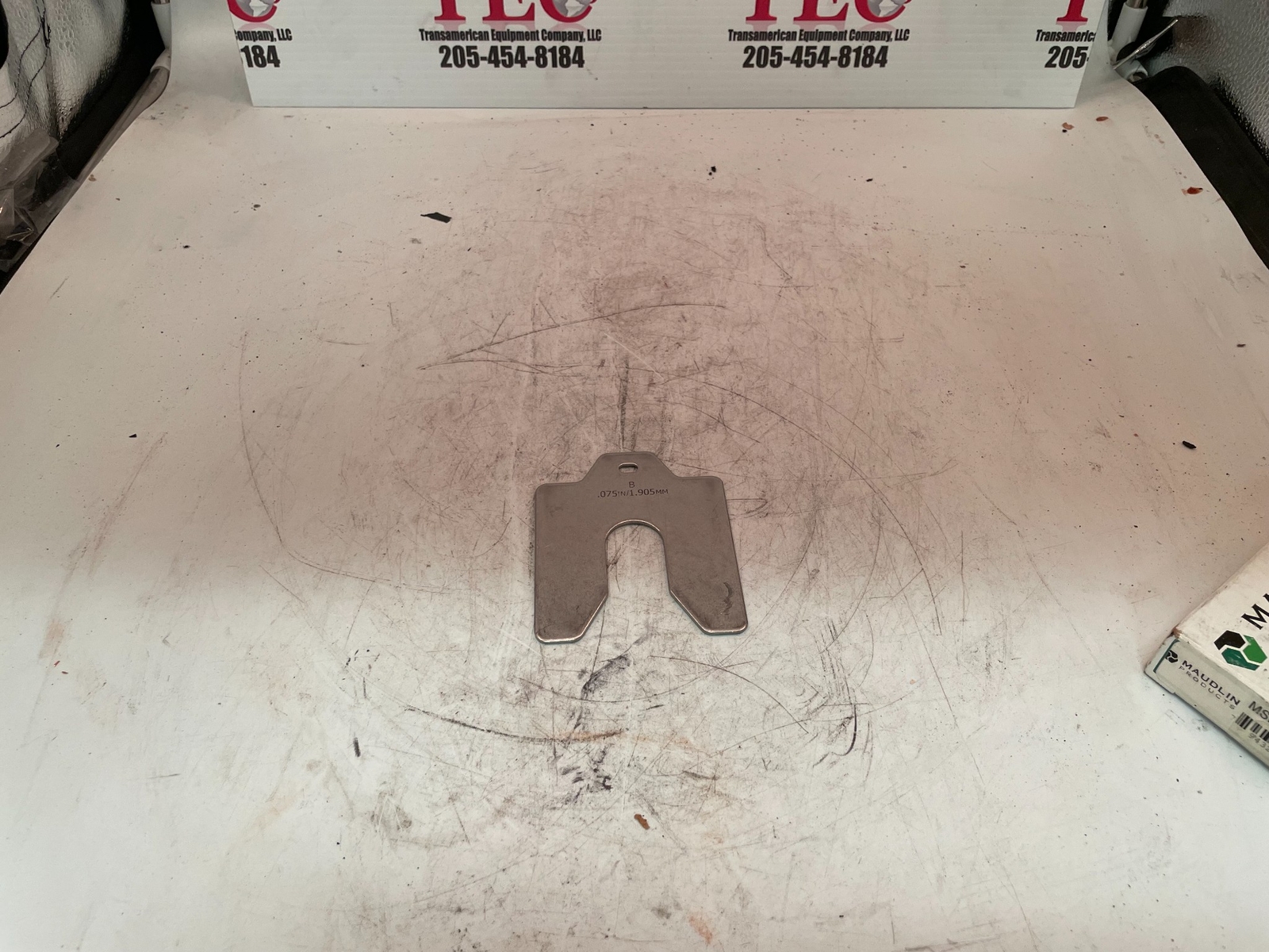 1 Lot Of 10 MAUDLIN PRODUCTS MSB075-10 Slotted Shims