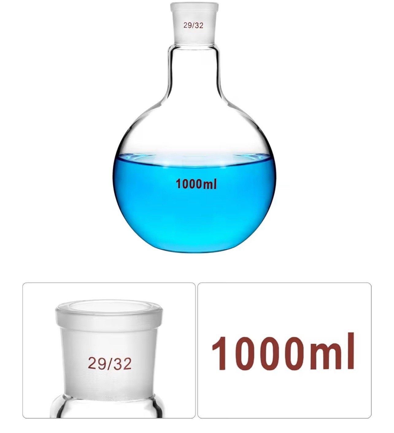 1000ml Soxhlet Extractor Kit w/ Bottle, Tube & Condenser (29/32, 60/45)