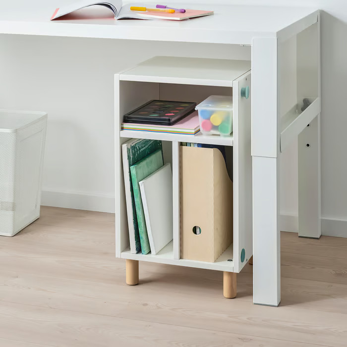 Bedside table/shelf unit, white