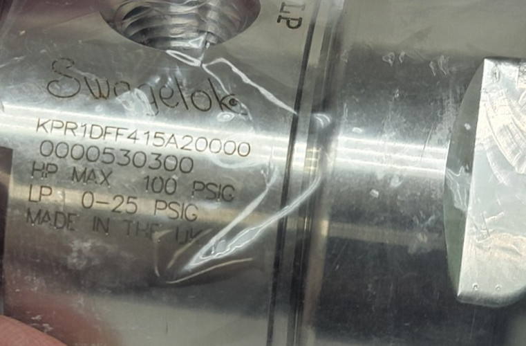 Swagelok KPR Series Regulator. 1/4″ NPTF ports, 6.8 bar max KPR1DFF415A20000