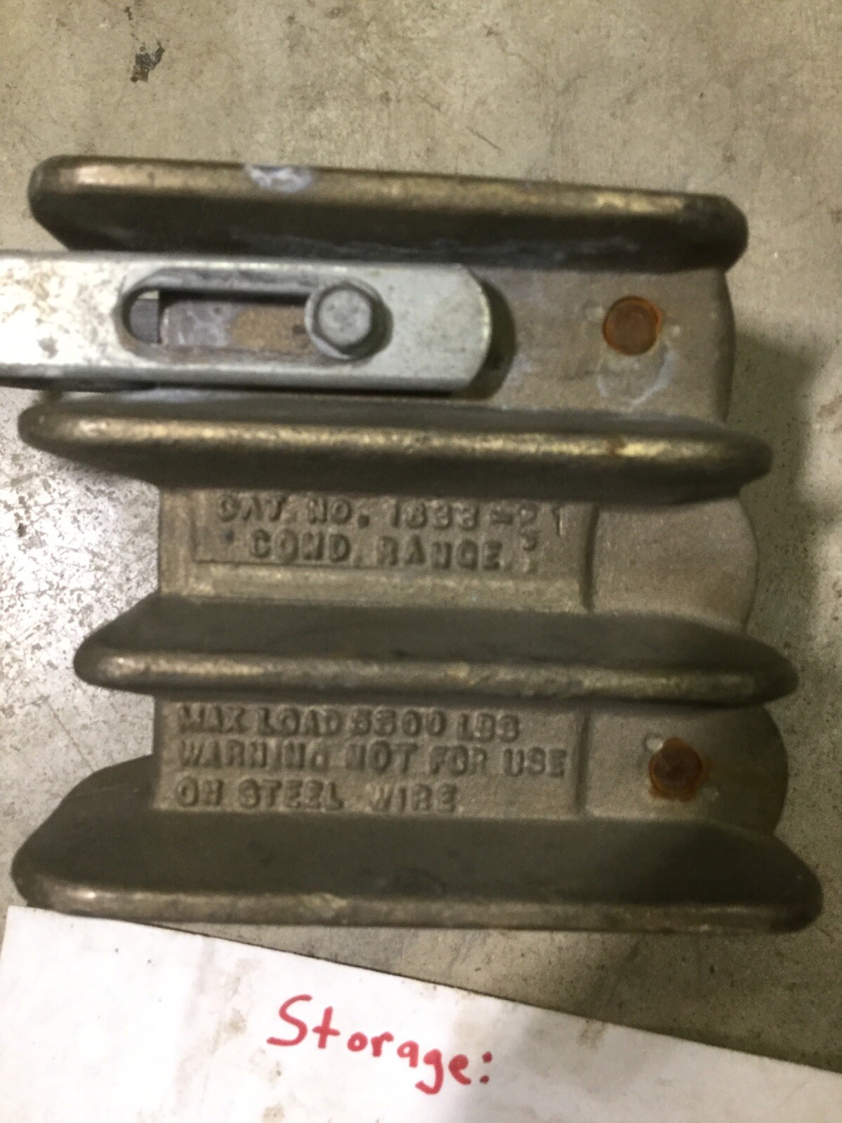 5500 # 1838-21 Conduit Brass Block? Not For Steel Wire
