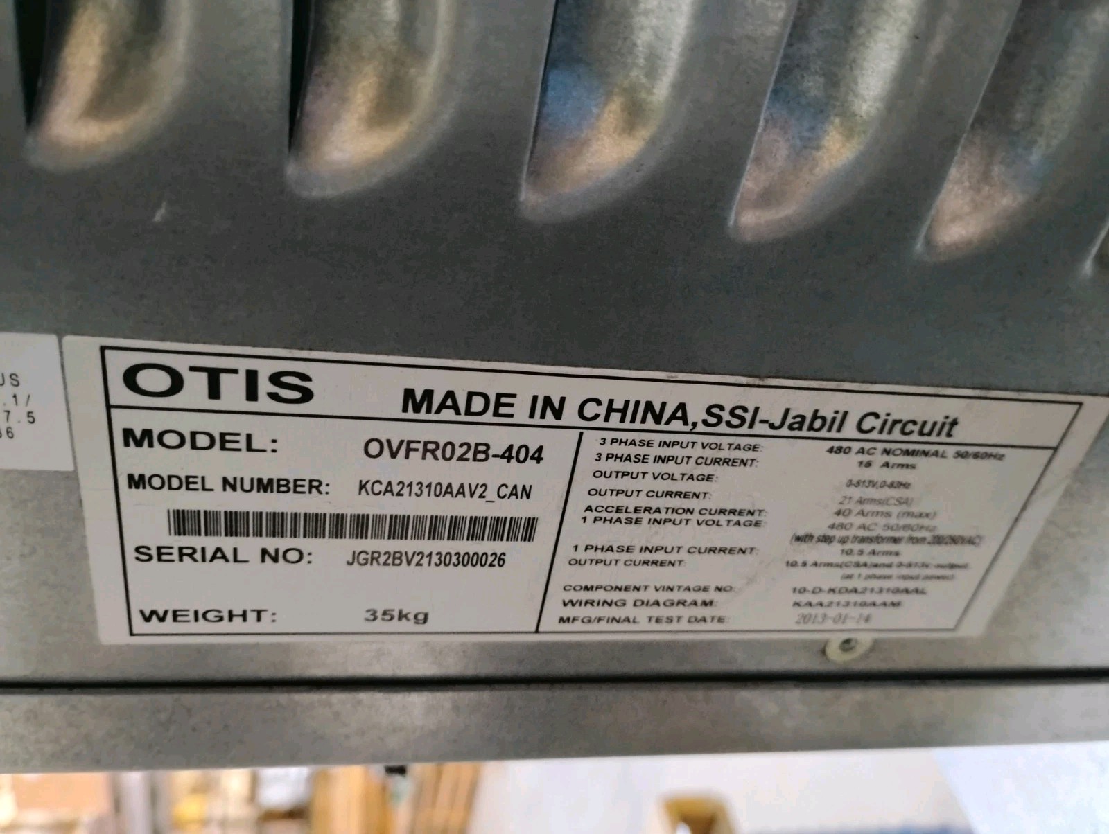 Otis Gen 2 Elevator GCS Controller 17HP – AAA21310AD