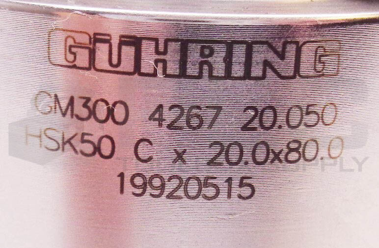 NEW GUHRING GM300 4267 20.050 HYDRAULIC TOOL HOLDER HSK50 C X 20.0X80.0 19920515