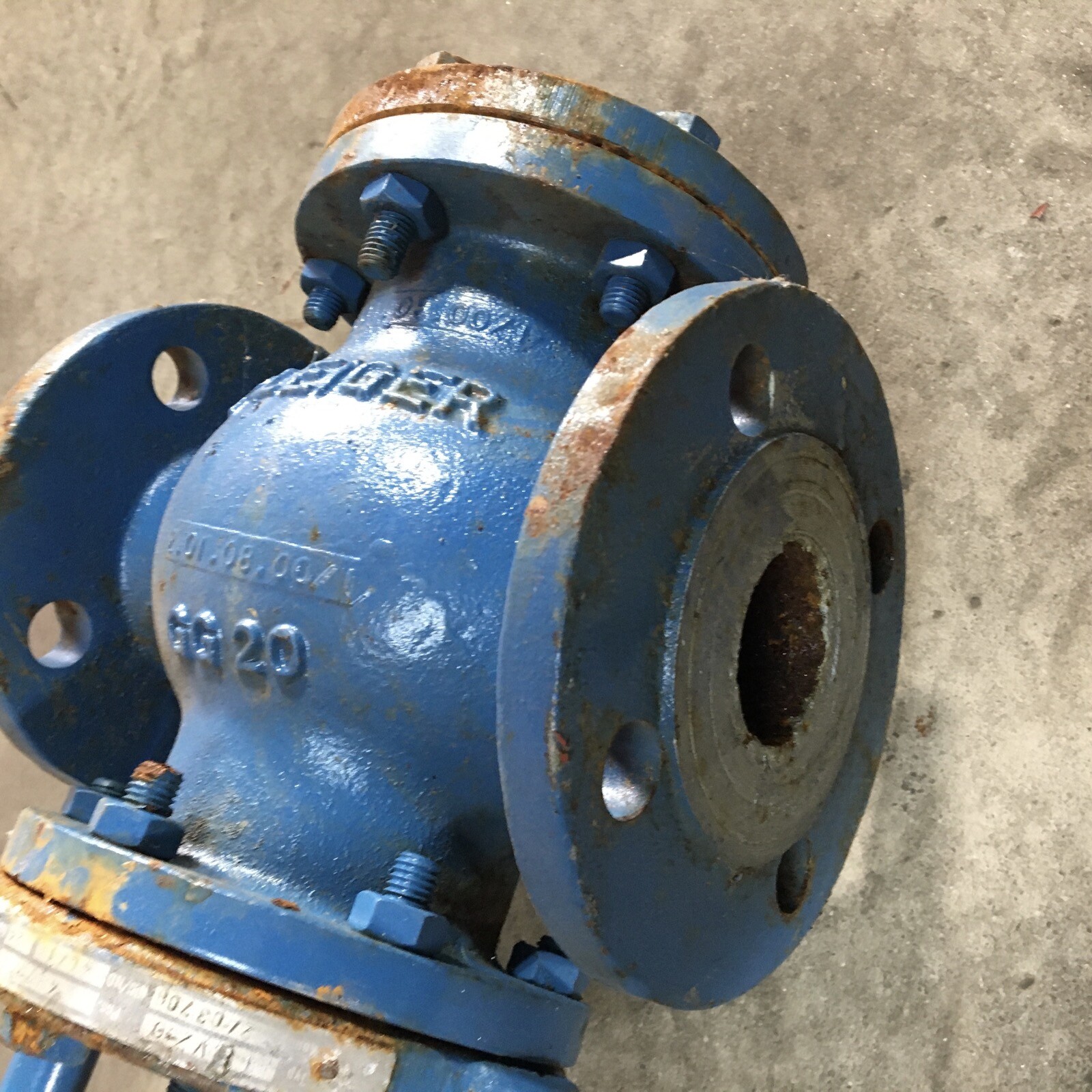 PLEIGER GG20 1VZ-0 ACTUATED FLANGED GLOBE VALVE