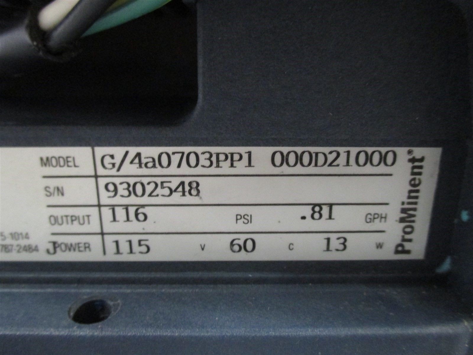 ProMinent Gamma/4 G/4a0703PP1 000D21000 Metering Pump