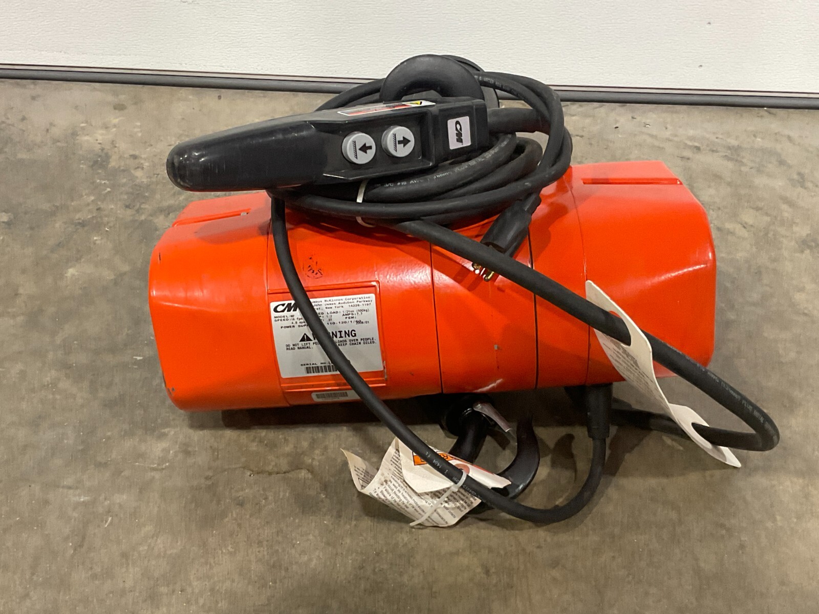 Columbus McKinnon WF-Model 1/2Ton, 1/2HP NEW