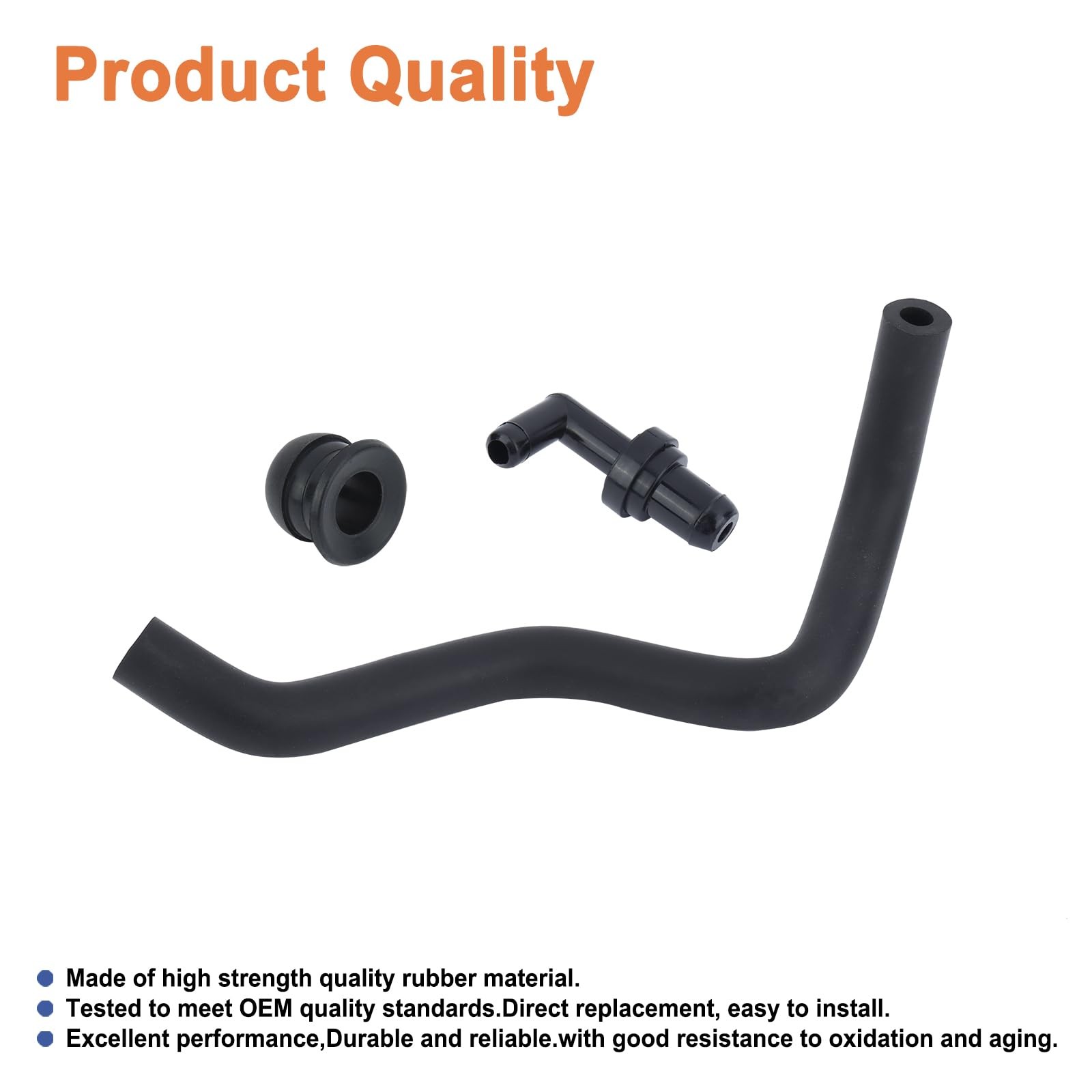 Engine P-C-V Valve 90°& Grommet & Hose Kit(3PCS). Replaces Part # 12261-62041…
