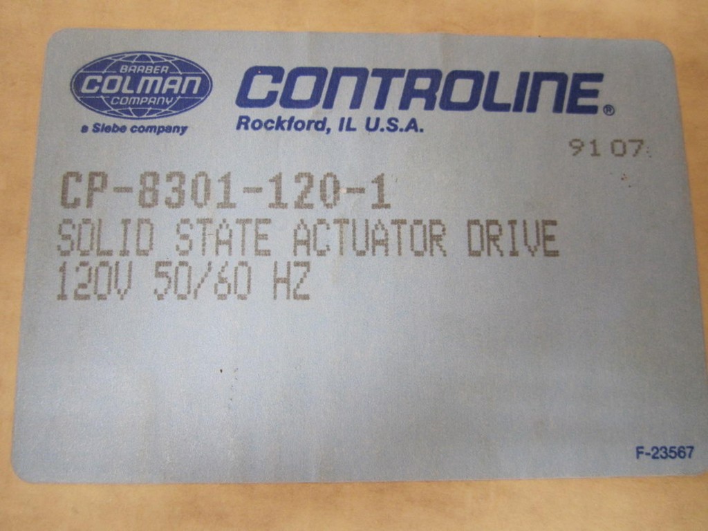 Barber Colman CP-8301-120-1 Actuator Drive