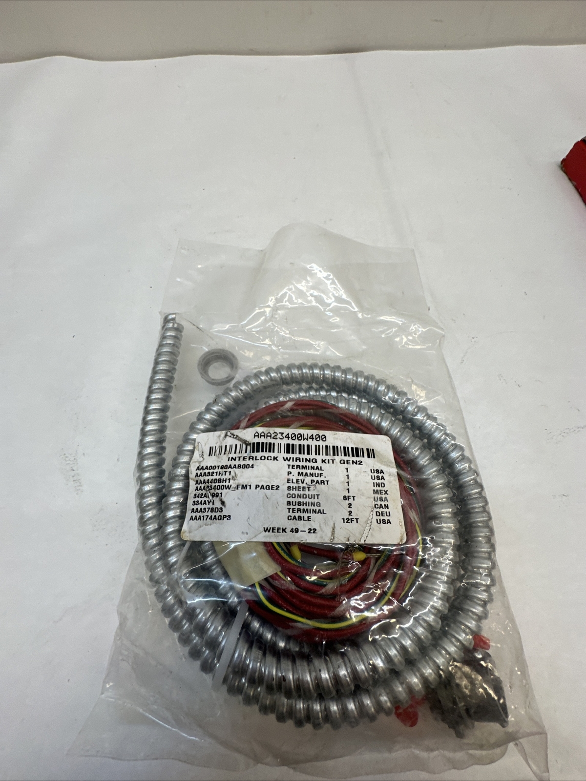 New Otis Elevator AAA23400W400 GEN2 Interlock Wiring Kit Sealed Free Shipping