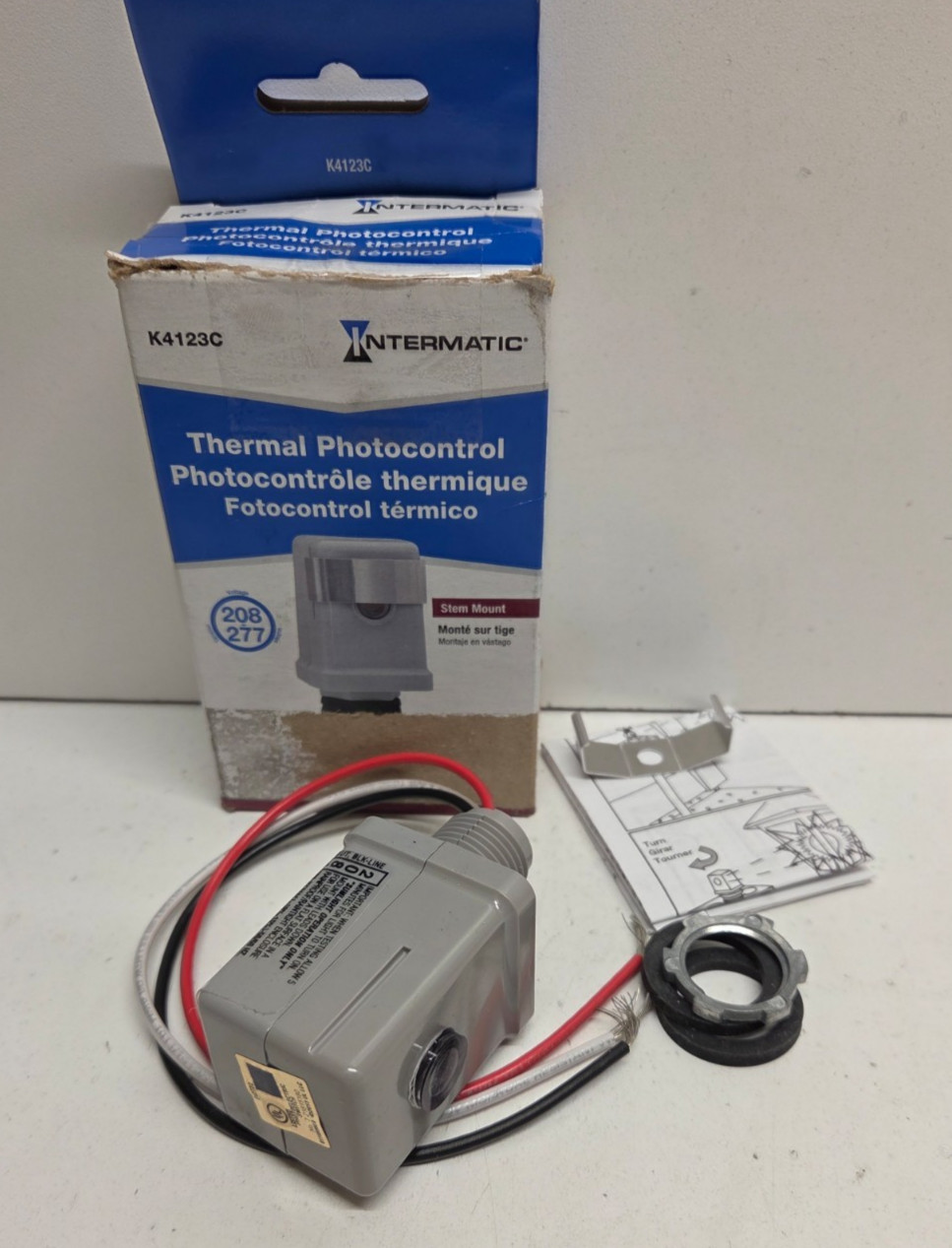 NEW IN BOX! INTERMATIC 208-277V PHOTOELECTRIC CONTROL K4123C