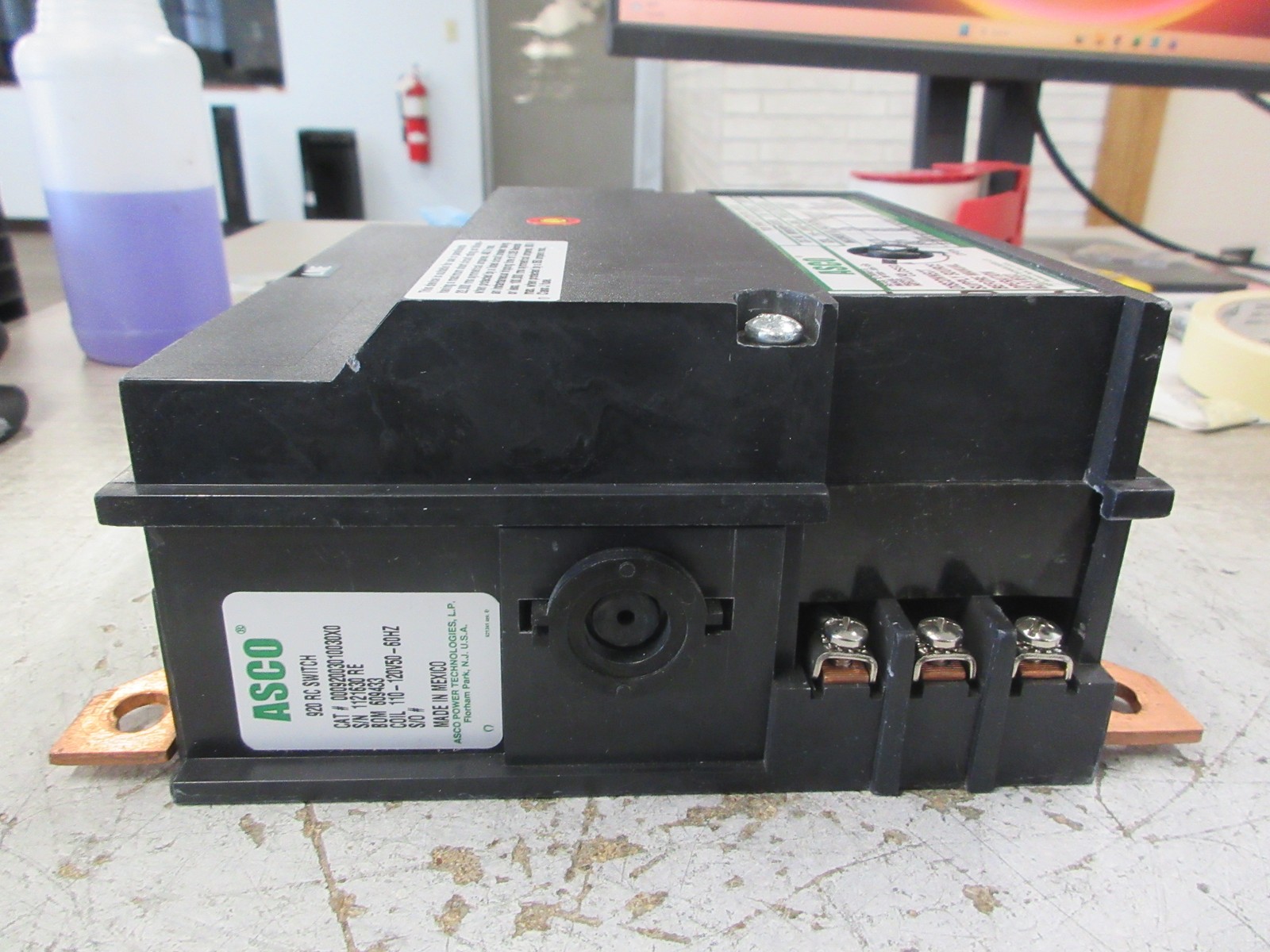 ASCO 920 Remote Control Switch 00092003010030X0 100A 110-120V Coil 3P 600V Used