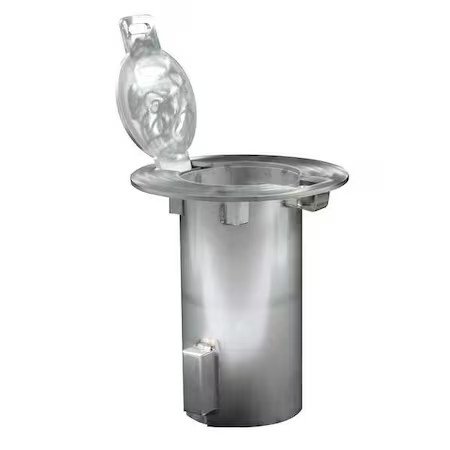Calpipe Security Bollards Esr030 Bollard Embedment Sleeve, 7 1/2″W, Silver