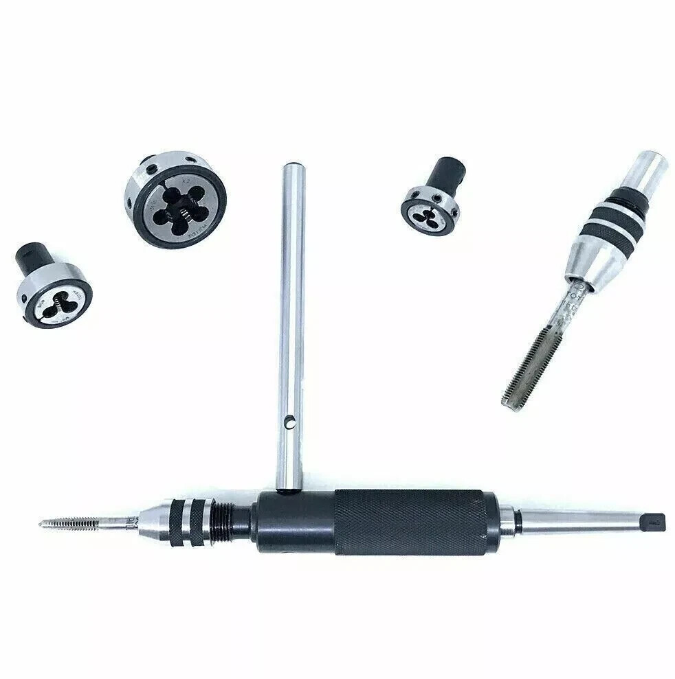4MT Lathe Tailstock Tap And Die Holder set Sliding Floating Type MT4 Shank INCH