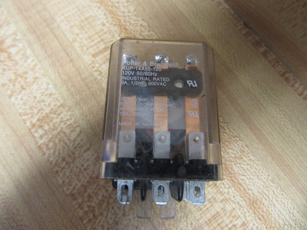 Potter & Brumfield KUP-14A55-120V AC Relay KUP-14A55-120VAC 1/3HP (Pack of 3)