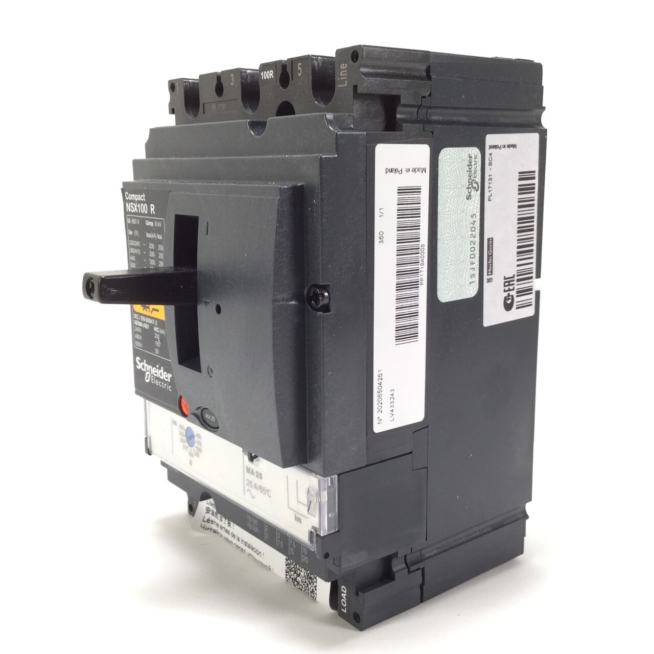 Schneider Electric LV433243 Circuit breaker Compact NSX100R New NFP