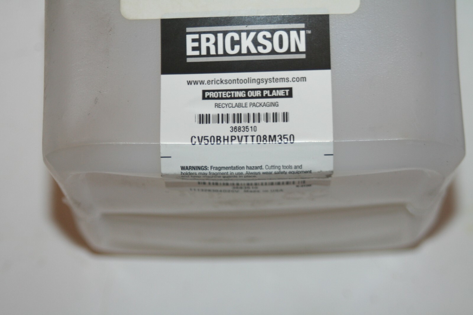ERICKSON CV50-BHPVTT08M350 General Purpose Shrink Fit Toolholder 3683510 * NEW *