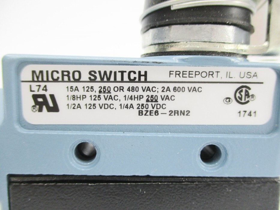 MICRO SWITCH BZE6-2RN2 600VAC 2A NSNP