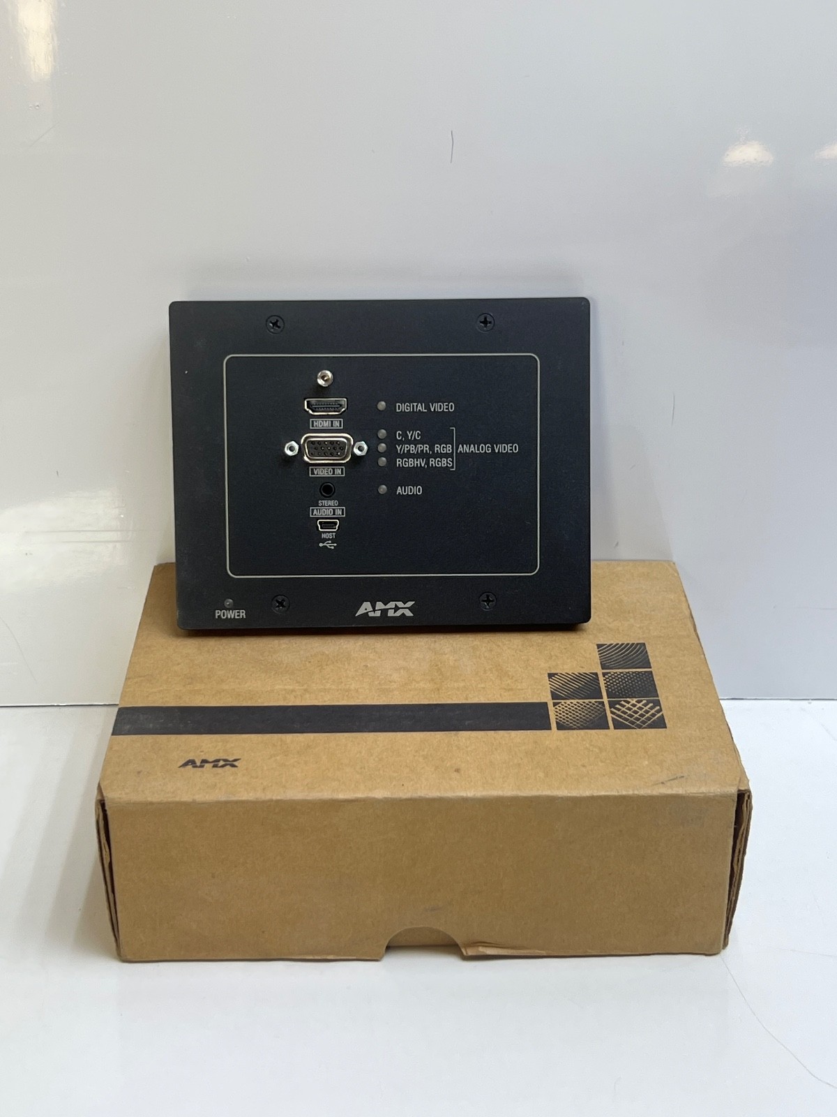 AMX FG1010-320-BL Multi-Format Black Wallplate Transmitter DX-TX-WP-BL