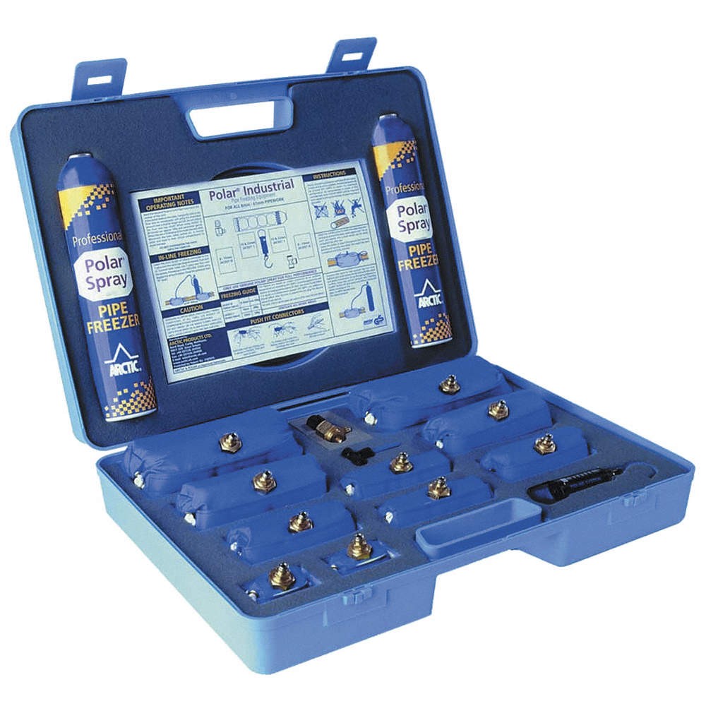 WHEELER-REX 1755 Pipe Freeze Kit,3/8 to 2-3/8 Cap,15 Pc 38L048
