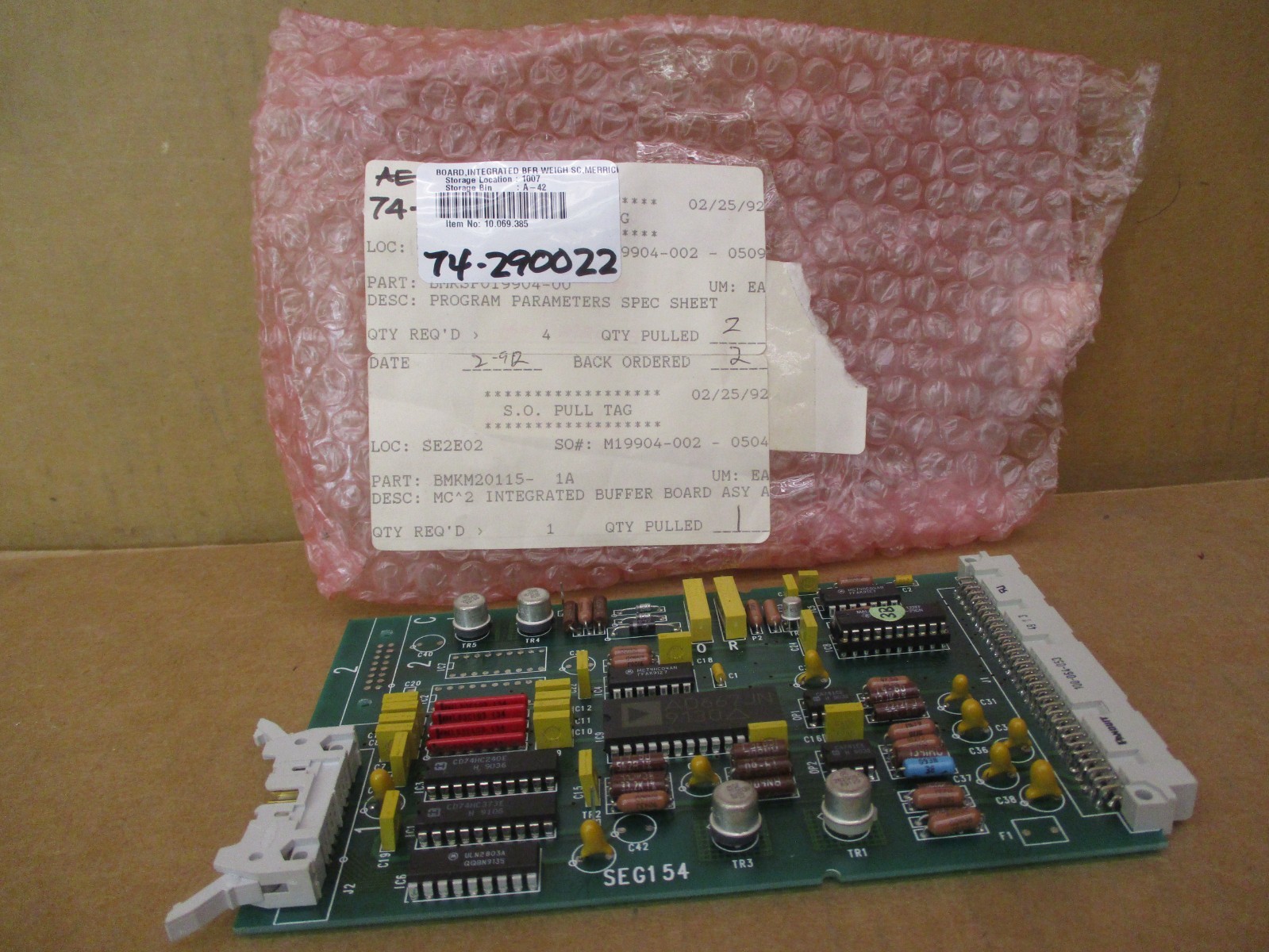 DC1349 K-2 SEG 154 DC1349 L-2 NT 1-0 02-91 Integrated BFR Weigh Board 53276NADC
