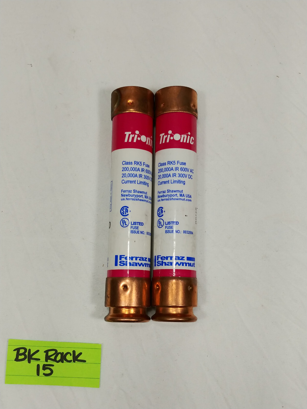 Lot of 2 Ferraz Trionic Dual Element Time Delay 45A 600V AC 300V DCFuse TRS45RID
