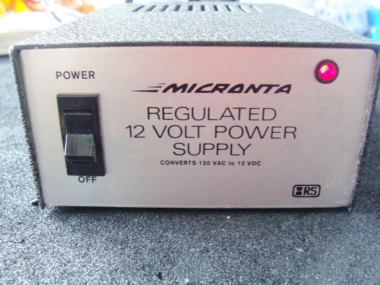 Vintage RS Micronta Regulated 278S, 22-124, 12V Power Supply. Made in USA.