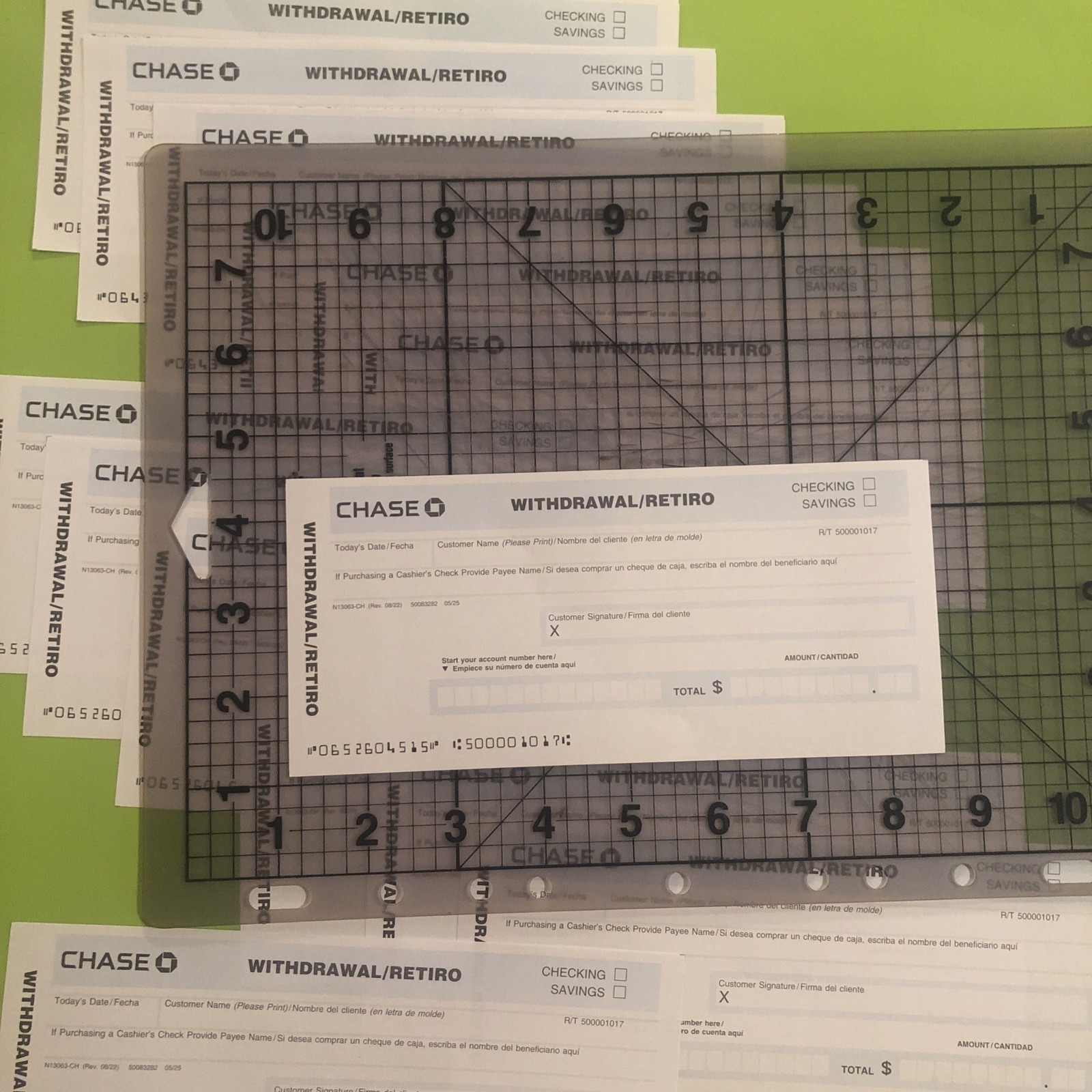 14 CHASE Bank Withdrawal Slips, Banking Supplies, Cash from Checking or Savings